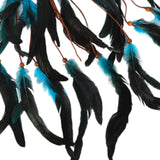 Maxbell Boho Artificial Feather Headband Hair Accessories for Cosplay Festival Women Blue