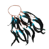 Maxbell Boho Artificial Feather Headband Hair Accessories for Cosplay Festival Women Blue