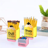 Maxbell 3 Pieces Wooden Pencil and Eraser Storage Box Kit Lightweight Pens Organizer