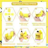 Maxbell 3 Pieces Wooden Pencil and Eraser Storage Box Kit Lightweight Pens Organizer