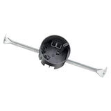 Maxbell Round Electrical Box with Hanger Bar Commercial Reliable Ceiling Fan Bracket Dark Gray