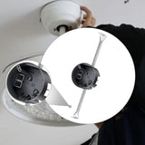 Maxbell Round Electrical Box with Hanger Bar Commercial Reliable Ceiling Fan Bracket Dark Gray