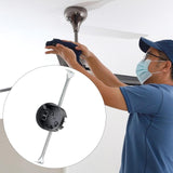 Maxbell Round Electrical Box with Hanger Bar Commercial Reliable Ceiling Fan Bracket Dark Gray