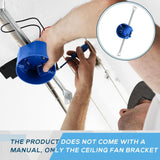 Maxbell Round Electrical Box with Hanger Bar Commercial Reliable Ceiling Fan Bracket Dark Blue