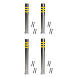 Maxbell Safety Bollard Post Sign Ports Driveway Stainless Steel Parking Barrier Pole 7.6cmx60cm