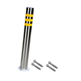 Maxbell Safety Bollard Post Sign Ports Driveway Stainless Steel Parking Barrier Pole 7.6cmx60cm