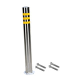 Maxbell Safety Bollard Post Sign Ports Driveway Stainless Steel Parking Barrier Pole 7.6cmx75cm