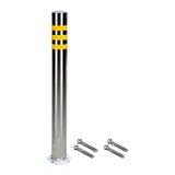 Maxbell Safety Bollard Post Sign Ports Driveway Stainless Steel Parking Barrier Pole 7.6cmx75cm