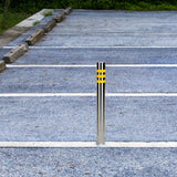 Maxbell Safety Bollard Post Sign Ports Driveway Stainless Steel Parking Barrier Pole 7.6cmx75cm