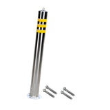 Maxbell Safety Bollard Post Sign Ports Driveway Stainless Steel Parking Barrier Pole 7.6cmx75cm with Loop