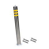 Maxbell Safety Bollard Post Sign Ports Driveway Stainless Steel Parking Barrier Pole 7.6cmx75cm with Loop