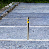 Maxbell Safety Bollard Post Sign Ports Driveway Stainless Steel Parking Barrier Pole 7.6cmx75cm with Loop