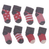 Maxbell Maxbell 4 pairs of cotton children socks 0-6Month Pink