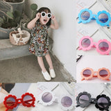 Maxbell Cute Sun Flower Kids Baby Boy Girl Soft Plastic UV400 Sunglasses Red - Aladdin Shoppers