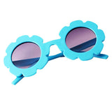 Maxbell Maxbell Cute Sun Flower Kids Baby Boy Girl Soft Plastic UV400 Sunglasses Blue