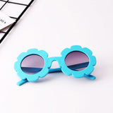 Maxbell Cute Sun Flower Kids Baby Boy Girl Soft Plastic UV400 Sunglasses Blue - Aladdin Shoppers