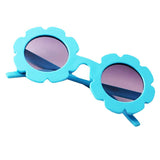 Maxbell Cute Sun Flower Kids Baby Boy Girl Soft Plastic UV400 Sunglasses Blue - Aladdin Shoppers