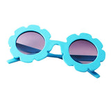 Maxbell Cute Sun Flower Kids Baby Boy Girl Soft Plastic UV400 Sunglasses Blue - Aladdin Shoppers