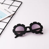 Cute Sun Flower Kids Baby Boy Girl Soft Plastic UV400 Sunglasses Red + Black