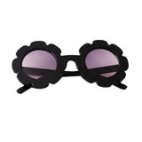 Cute Sun Flower Kids Baby Boy Girl Soft Plastic UV400 Sunglasses Red + Black