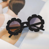 Maxbell Cute Sun Flower Kids Baby Boy Girl Soft Plastic UV400 Sunglasses Black - Aladdin Shoppers