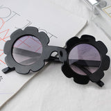 Cute Sun Flower Kids Baby Boy Girl Soft Plastic UV400 Sunglasses Red + Black