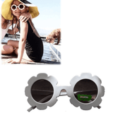 Maxbell Cute Sun Flower Kids Baby Boy Girl Soft Plastic UV400 Sunglasses White - Aladdin Shoppers