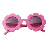 Cute Sun Flower Kids Baby Boy Girl Soft Plastic UV400 Sunglasses Red + Pink