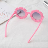 Cute Sun Flower Kids Baby Boy Girl Soft Plastic UV400 Sunglasses Red + Pink