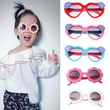Maxbell 2Pcs Toddler Sun Flower Kids Baby Boy Girl Soft Plastic UV400 Sunglasses