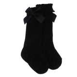 Maxbell Maxbell Baby Girls knee High Socks Bowknot Toddler Babies School Socks 2-4T Black