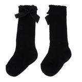 Maxbell Maxbell Baby Girls knee High Socks Bowknot Toddler Babies School Socks 2-4T Black