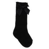 Maxbell Maxbell Baby Girls knee High Socks Bowknot Toddler Babies School Socks 2-4T Black