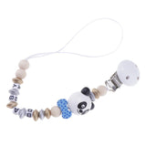 Maxbell 2 Pieces Baby Cartoon Chain Letter Chain Wooden Teething Pacifier Holder