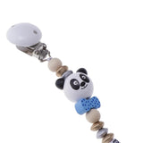 Maxbell 2 Pieces Baby Cartoon Chain Letter Chain Wooden Teething Pacifier Holder