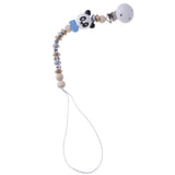 Maxbell 2 Pieces Baby Cartoon Chain Letter Chain Wooden Teething Pacifier Holder