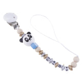 Maxbell 2 Pieces Baby Cartoon Chain Letter Chain Wooden Teething Pacifier Holder