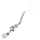 Maxbell 2 Pieces Baby Cartoon Chain Letter Chain Wooden Teething Pacifier Holder
