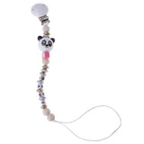 Maxbell 2 Pieces Baby Cartoon Chain Letter Chain Wooden Teething Pacifier Holder