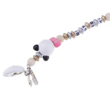 Maxbell 2 Pieces Baby Cartoon Chain Letter Chain Wooden Teething Pacifier Holder