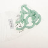 Maxbell 10 Pieces Colored Three-Hole Wood Ring Teether for Baby Teether Toys  Green