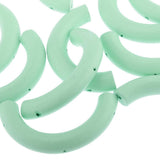 Maxbell 10 Pieces Colored Three-Hole Wood Ring Teether for Baby Teether Toys  Green