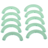 Maxbell 10 Pieces Colored Three-Hole Wood Ring Teether for Baby Teether Toys  Green