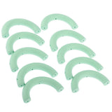 Maxbell 10 Pieces Colored Three-Hole Wood Ring Teether for Baby Teether Toys  Green