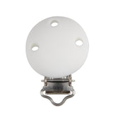 Maxbell 5 Pcs Cute Baby Pacifier Round Silicone Soother Clip Metal Holders Clasp