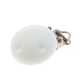 Maxbell 2 Pcs Cute Baby Pacifier Round Silicone Soother Clip Metal Holders Clasp
