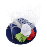 Maxbell Rose Feather Hat Child Mini Top Hat Fascinator Feather Headpiece  Blue