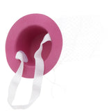 Maxbell Rose Feather Hat Child Mini Top Hat Fascinator Feather Headpiece  Rose red