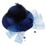 Maxbell Kids Hats Fascinators Baby Mini Top Hat Hair Clip Style 1-Royal