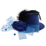 Maxbell Kids Hats Fascinators Baby Mini Top Hat Hair Clip Style 1-Royal